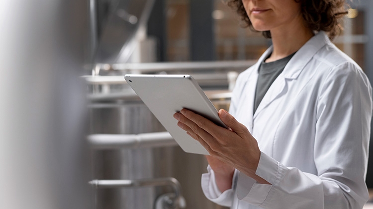 side-view-woman-working